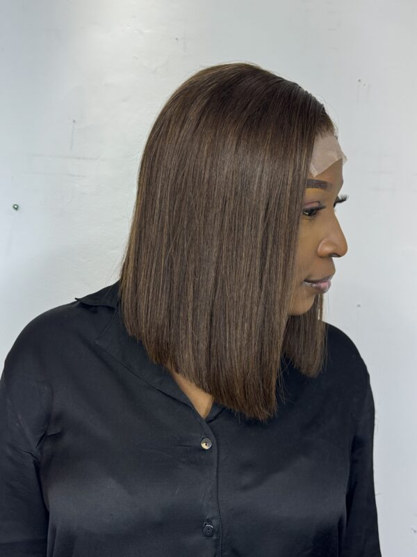 Perruque  Kelly Carré  Closure 4x4  - 10 Pouces en Cheveux Raw Hair – Image 7