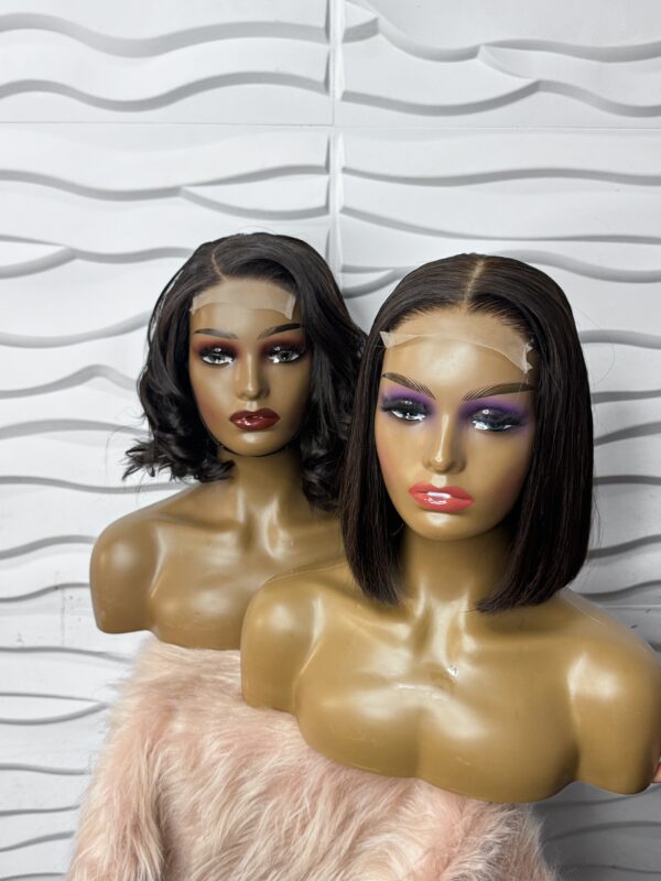 Perruque  Kelly Carré  Closure 4x4  - 10 Pouces en Cheveux Raw Hair