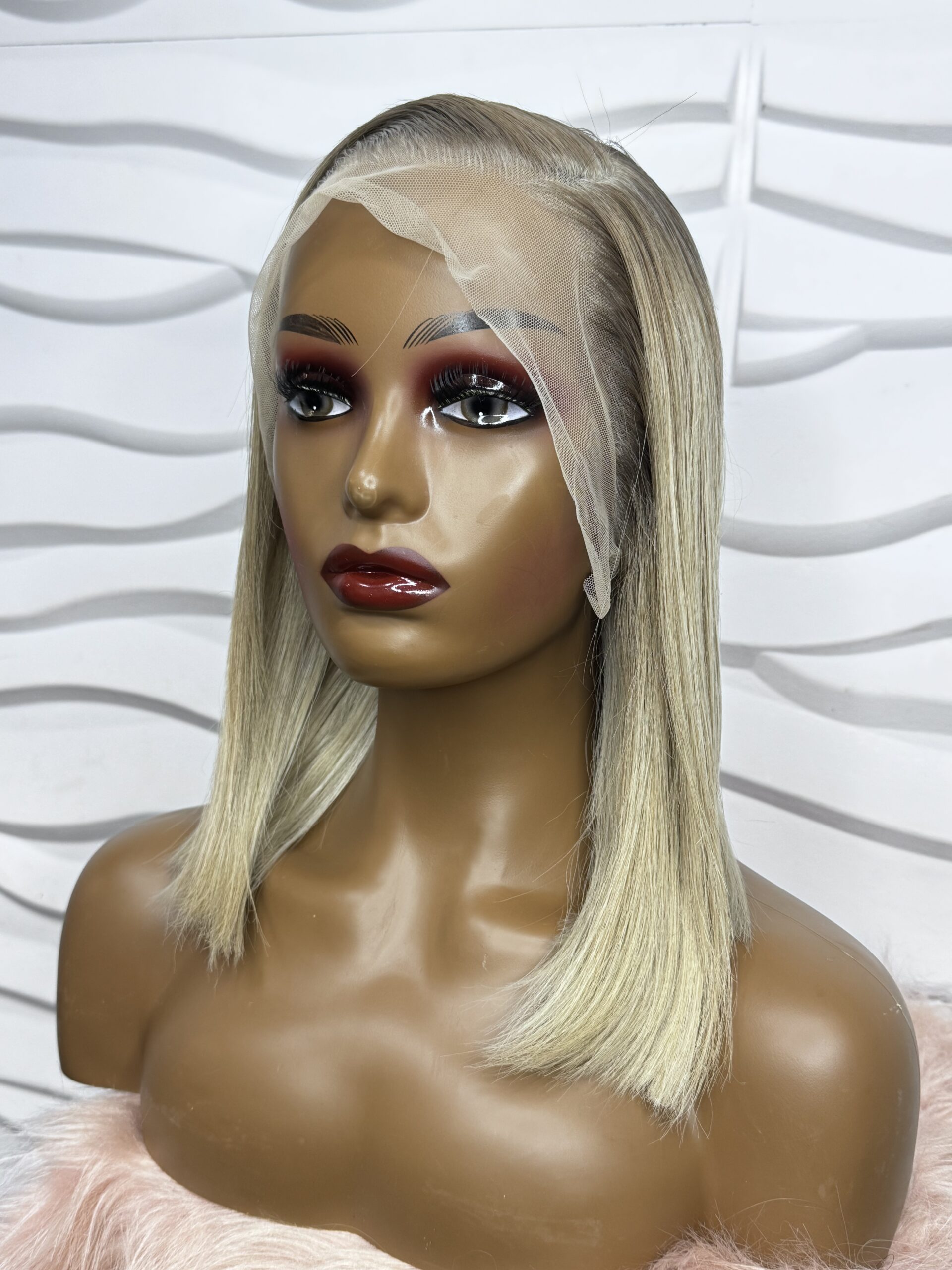 Perruque DREY blond platine 14 pouce lace 13x4
